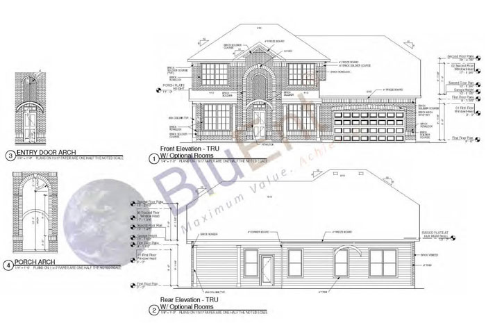 Architectural construction drawing