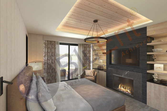Master bedroom rendering