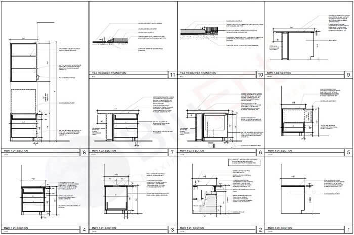 Plan for millwork Plan for millwork
